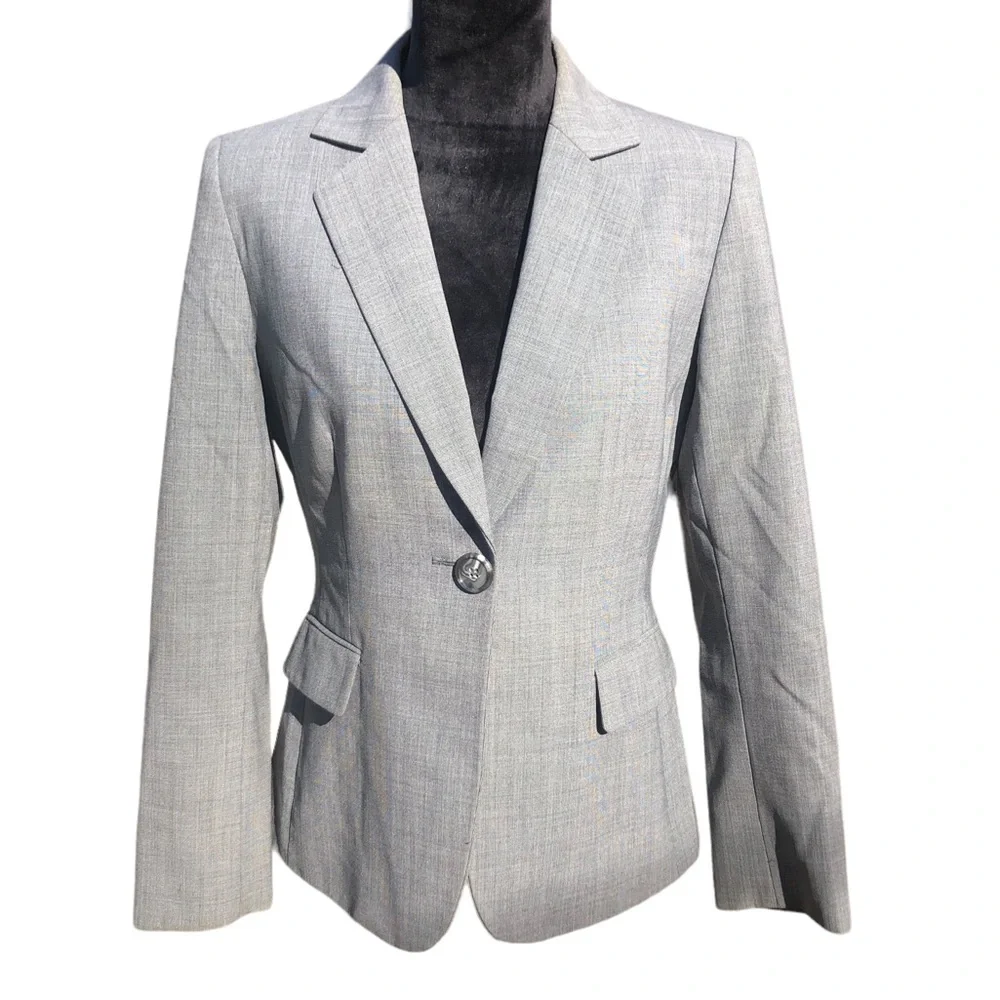 Alex Maria Pale Gray Career Blazer size 6 - Picture 1 of 10